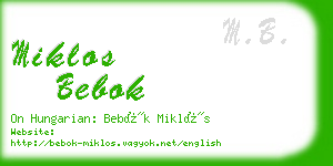 miklos bebok business card